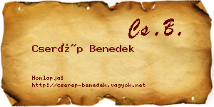 Cserép Benedek névjegykártya